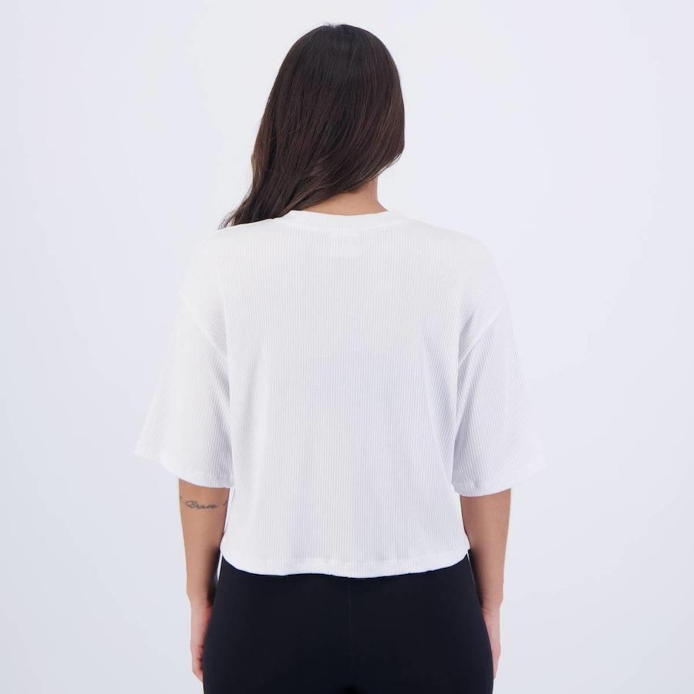 Blusa Cropped Fila Raglan - Feminina - Foto 4