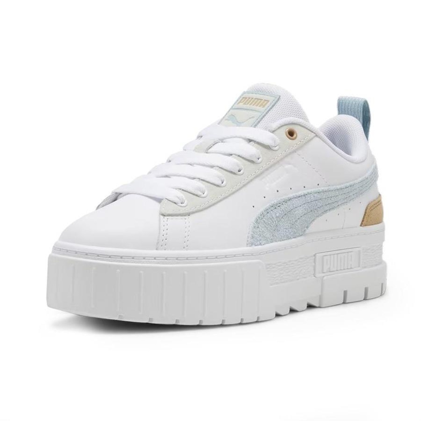 Tênis Puma Mayze Mix White Turquoise - Feminino - Foto 1