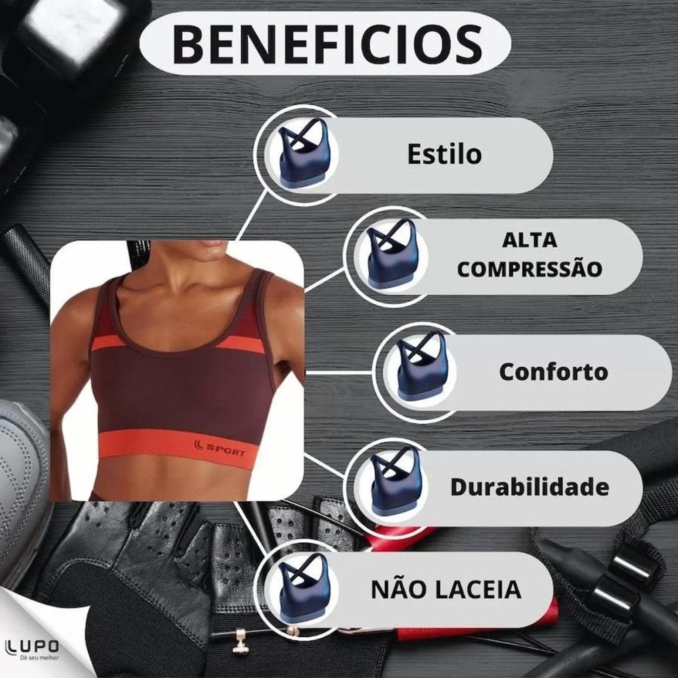 Top Fitness Lupo Seamless Double Color - Feminino - Foto 5