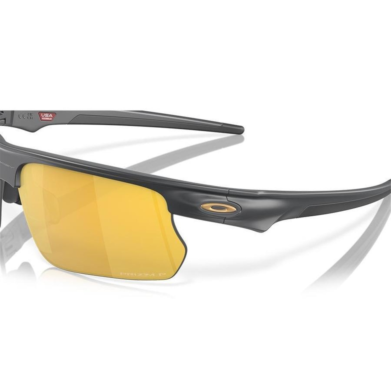 Óculos de Sol Unissex Oakley Bisphaera Matte Carbon Prizm 24K Polarized - Foto 5