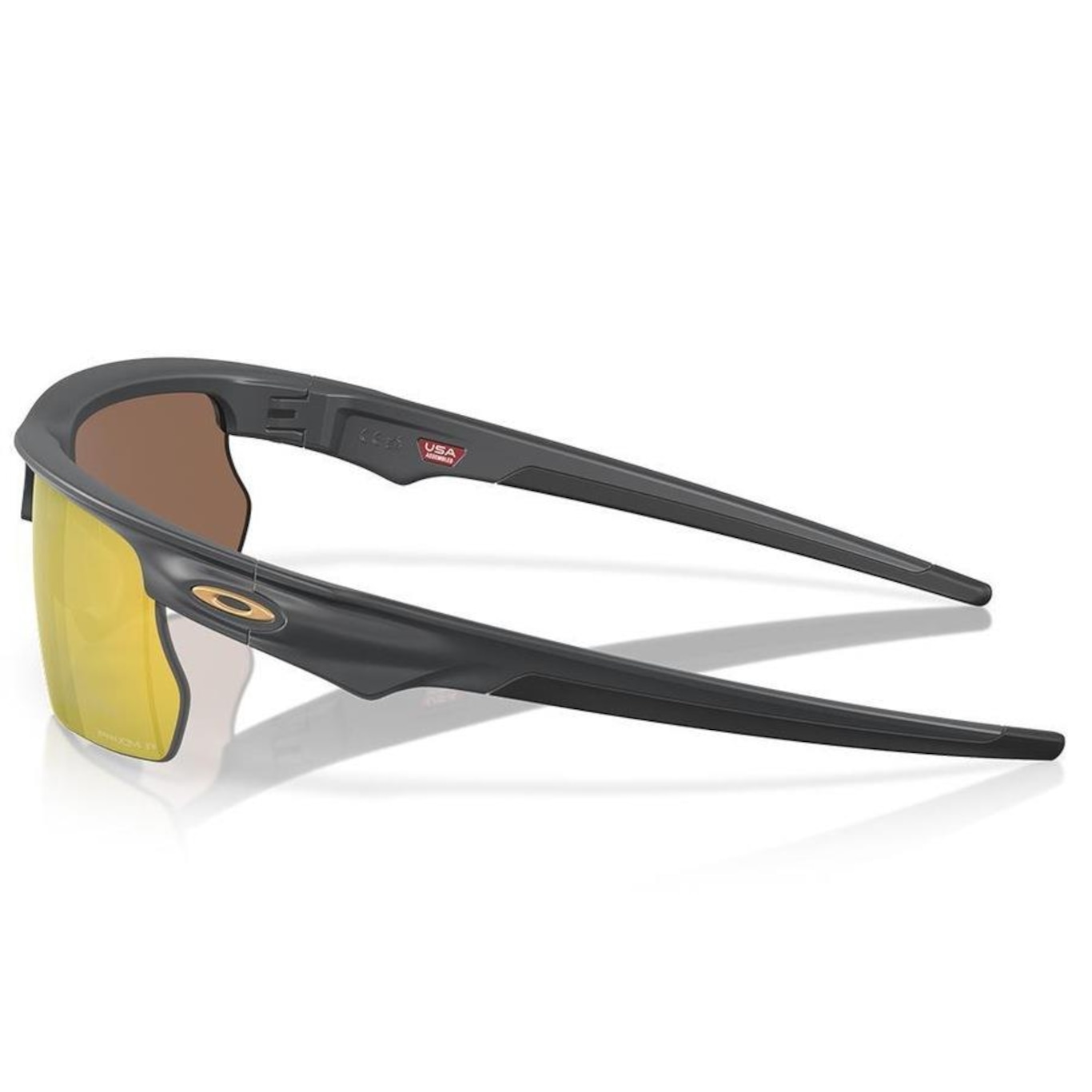 Óculos de Sol Unissex Oakley Bisphaera Matte Carbon Prizm 24K Polarized - Foto 6