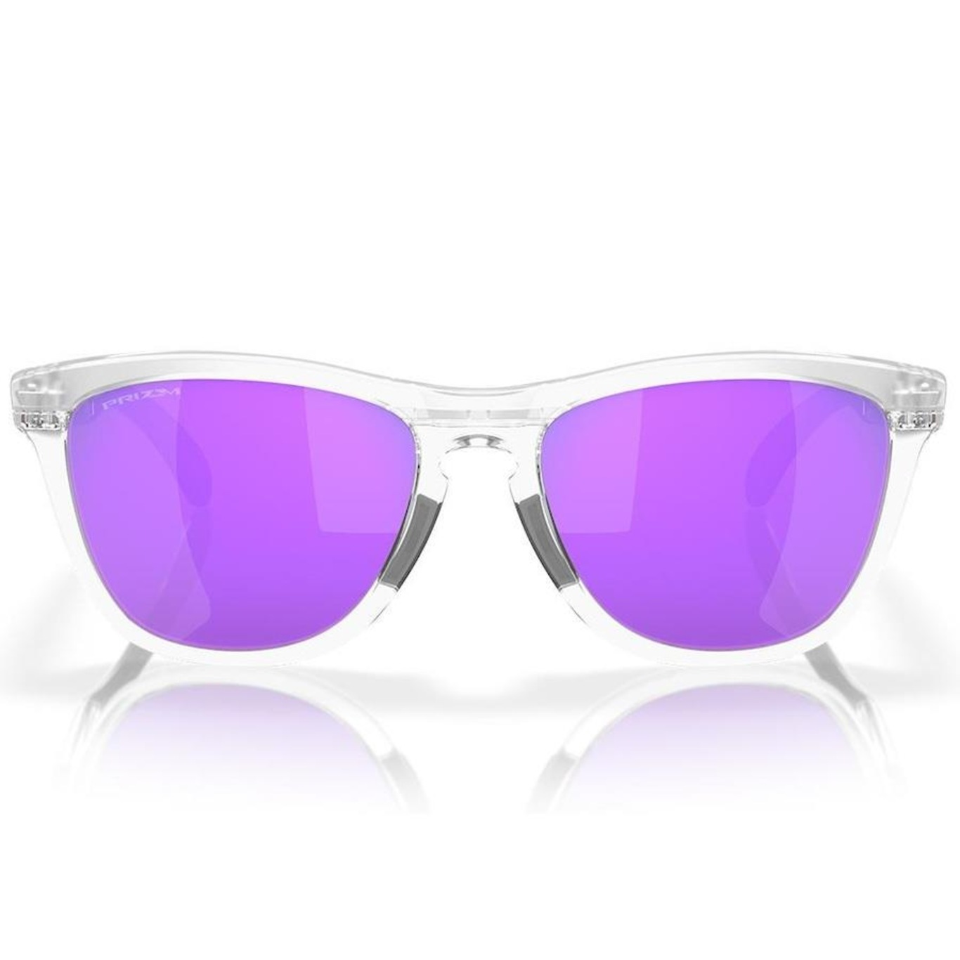 Óculos de Sol Unissex Oakley Frogskins Range Matte Clear Prizm Violet - Foto 3