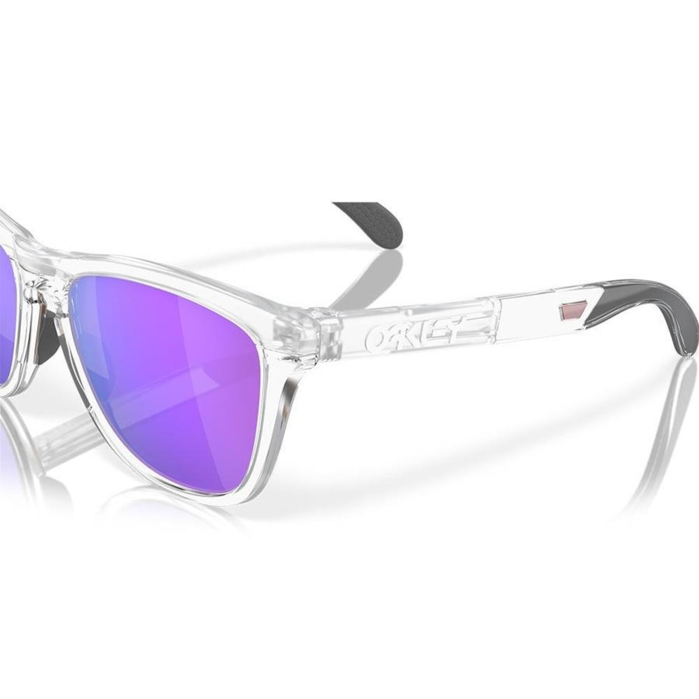 Óculos de Sol Unissex Oakley Frogskins Range Matte Clear Prizm Violet - Foto 4