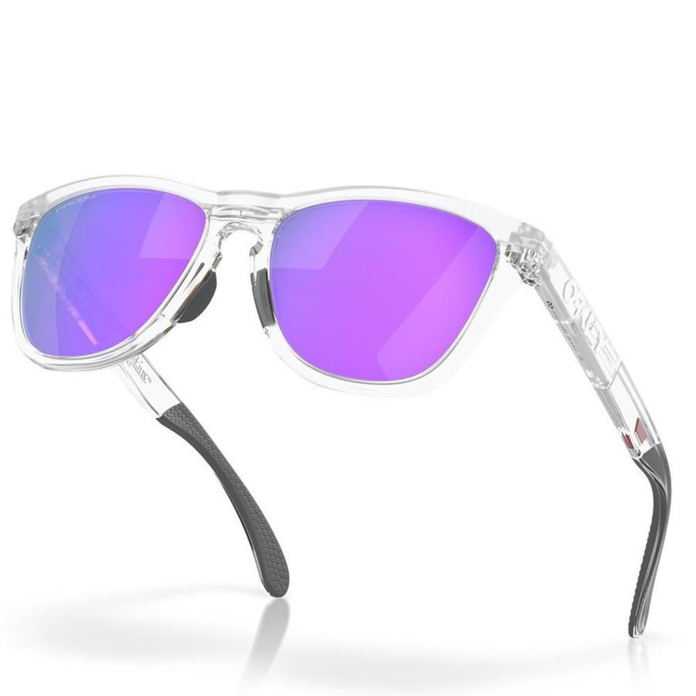 Óculos de Sol Unissex Oakley Frogskins Range Matte Clear Prizm Violet - Foto 6