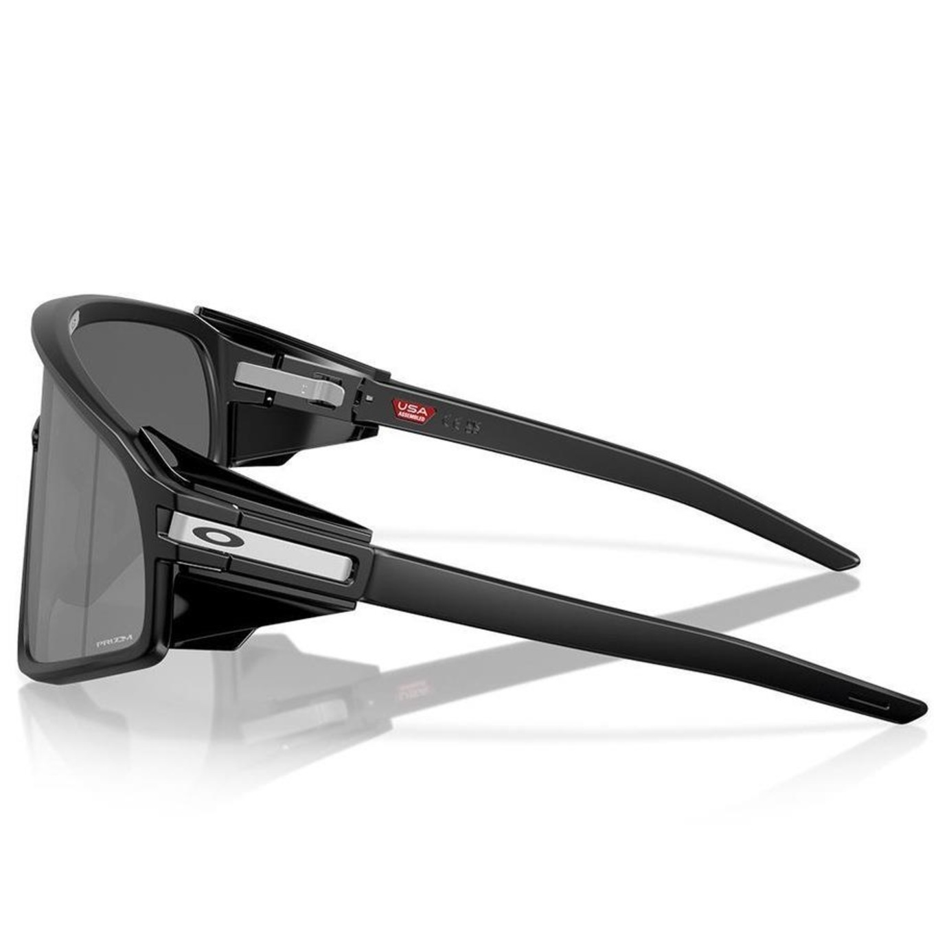 Óculos de Sol Unissex Oakley Latch Panel Matte Black Prizm Black - Foto 5