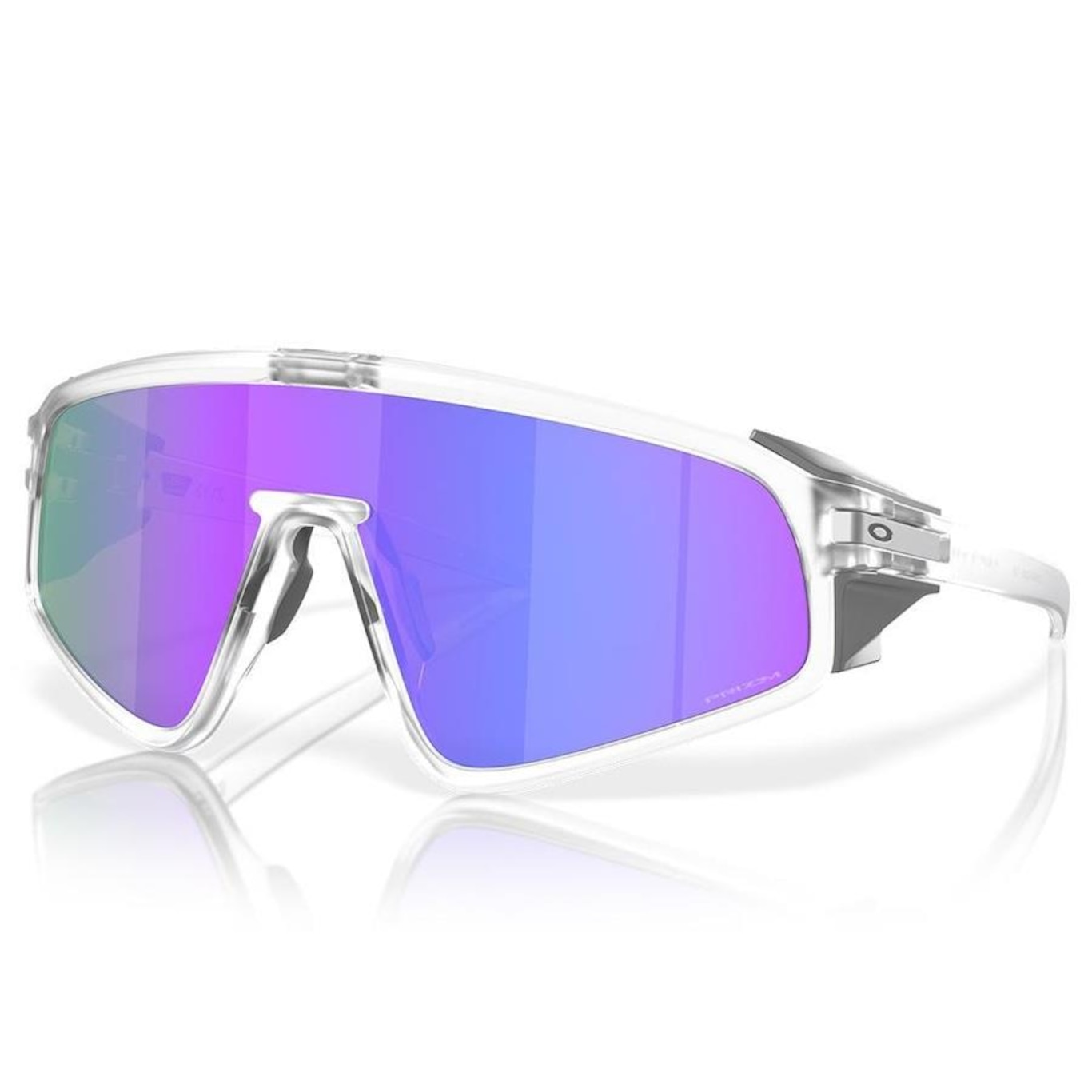 Óculos de Sol Unissex Oakley Latch Panel Matte Clear Prizm Violet - Foto 1