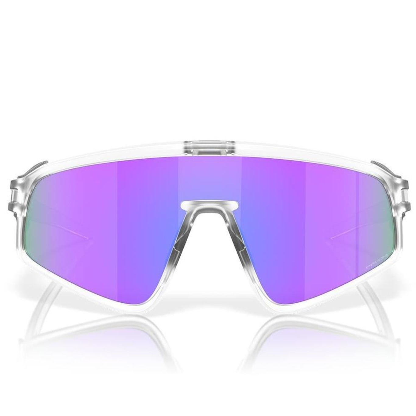 Óculos de Sol Unissex Oakley Latch Panel Matte Clear Prizm Violet - Foto 3