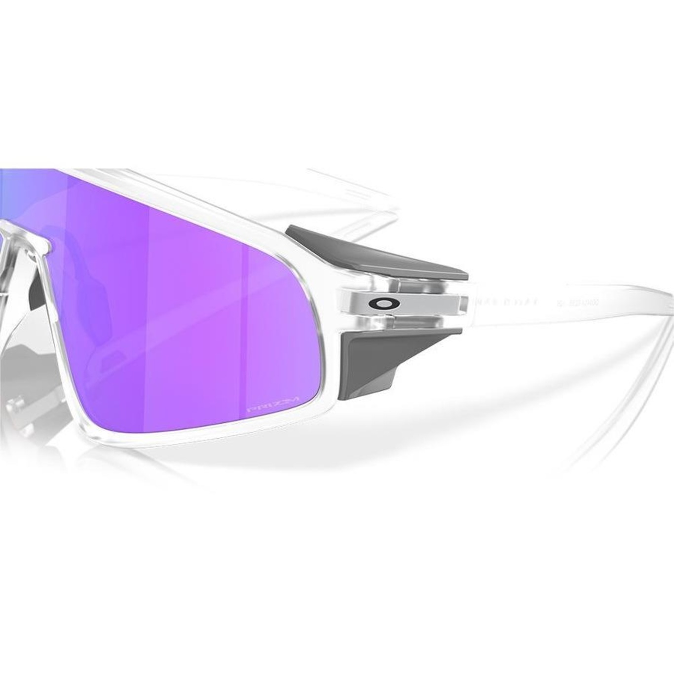 Óculos de Sol Unissex Oakley Latch Panel Matte Clear Prizm Violet - Foto 4