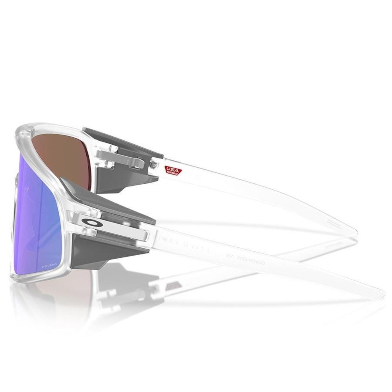 Óculos de Sol Unissex Oakley Latch Panel Matte Clear Prizm Violet - Foto 5