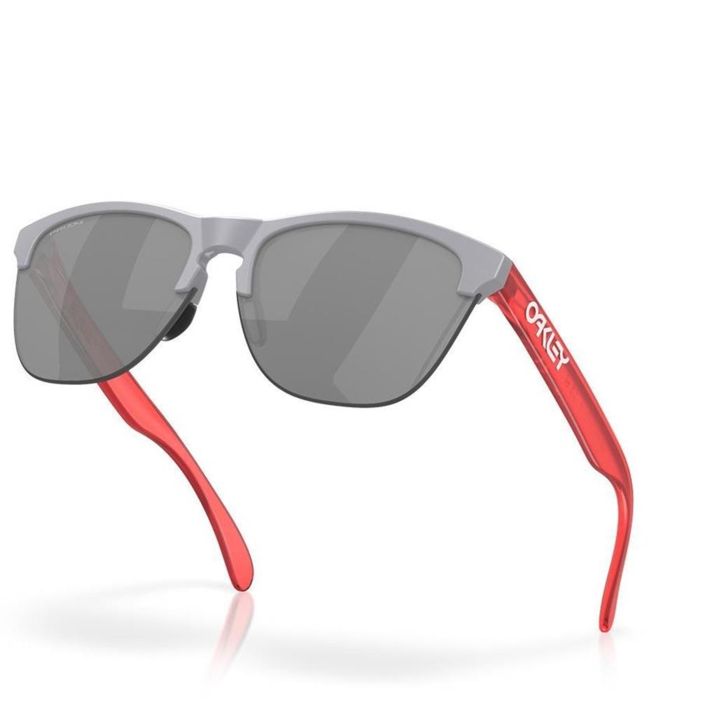 Óculos de Sol Unissex Oakley Frogskins Lite Matte Fog Prizm Black - Foto 4