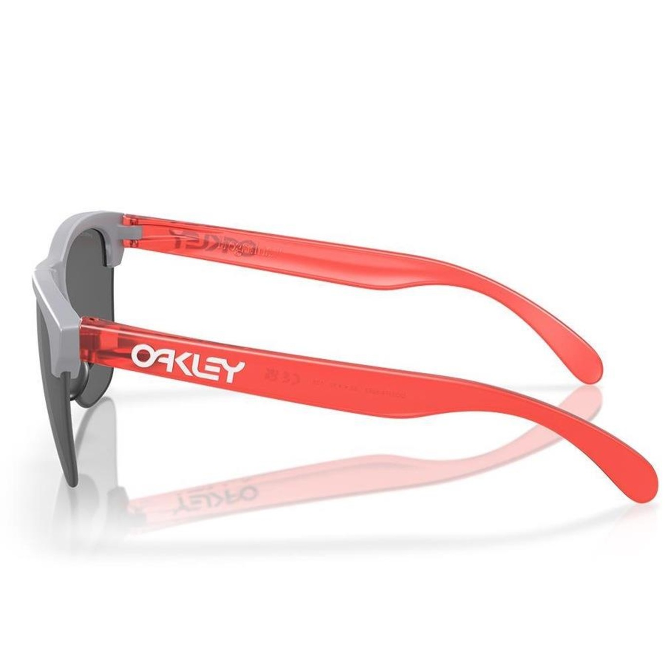 Óculos de Sol Unissex Oakley Frogskins Lite Matte Fog Prizm Black - Foto 6