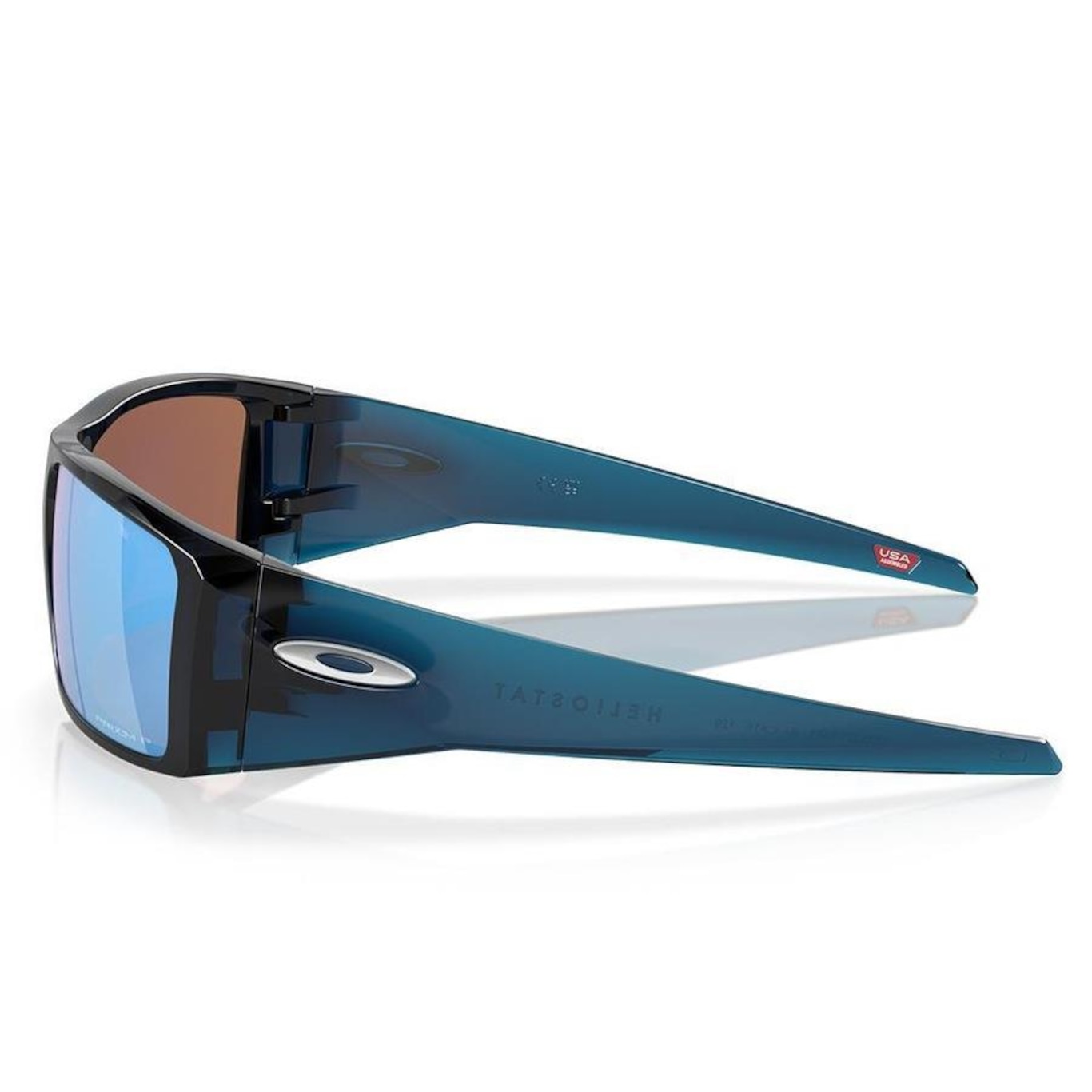 Óculos de Sol Unissex Oakley Heliostat Transparent Poseidon 1461 - Foto 3