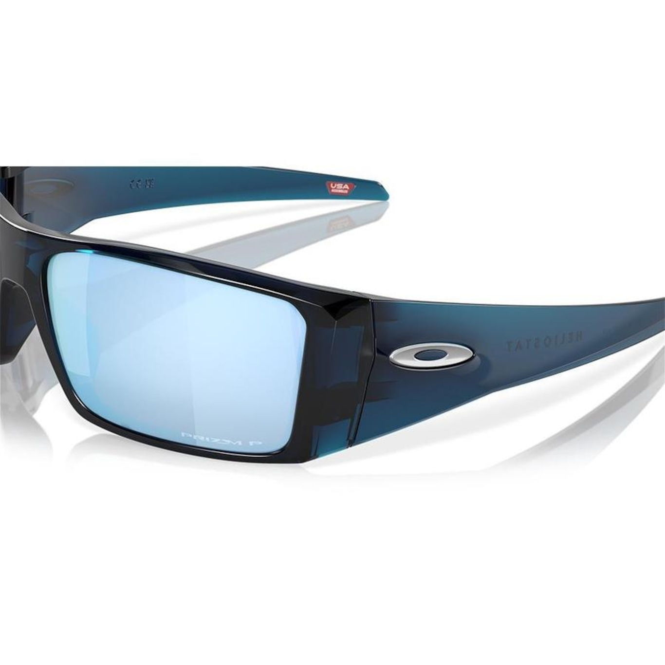 Óculos de Sol Unissex Oakley Heliostat Transparent Poseidon 1461 - Foto 5