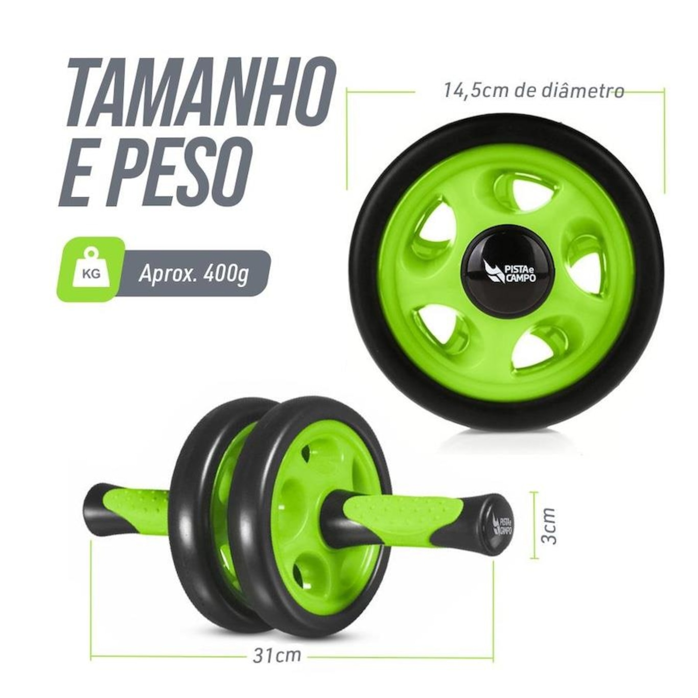 Roda Abdominal Para Exercícios Treino De Core Pista E Campo - Foto 2