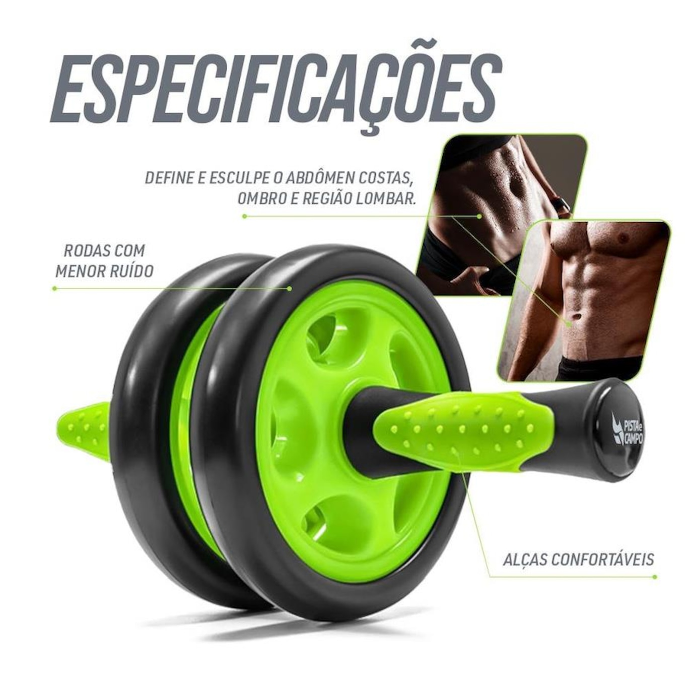 Roda Abdominal Para Exercícios Treino De Core Pista E Campo - Foto 3