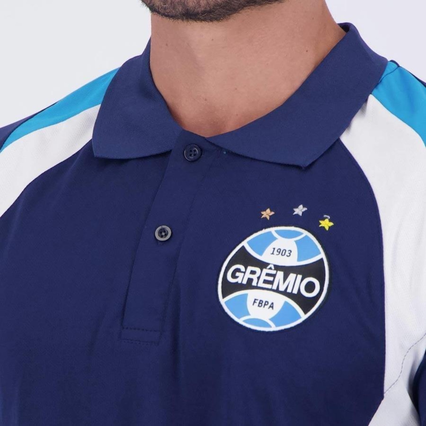 Camisa Polo do Grêmio Natural Cotton Imortal - Masculina - Foto 1