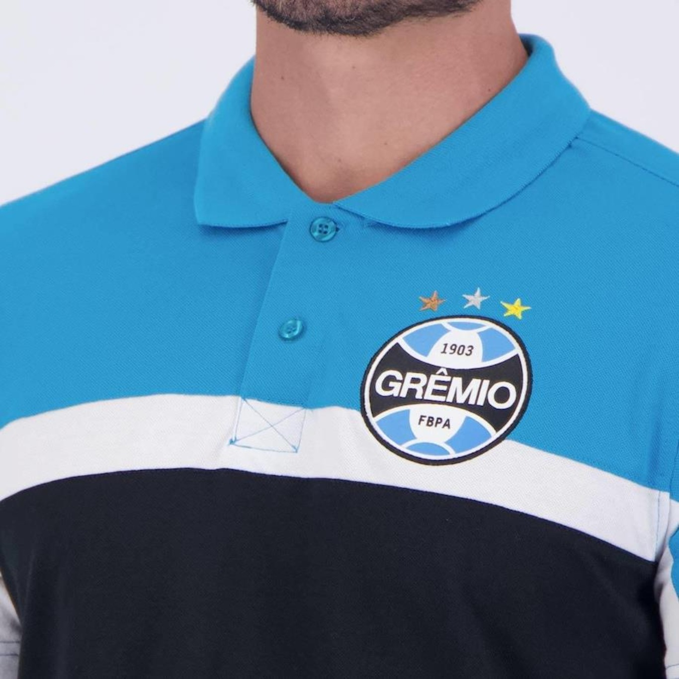 Camisa Polo do Grêmio Natural Cotton Cutts - Masculina - Foto 4