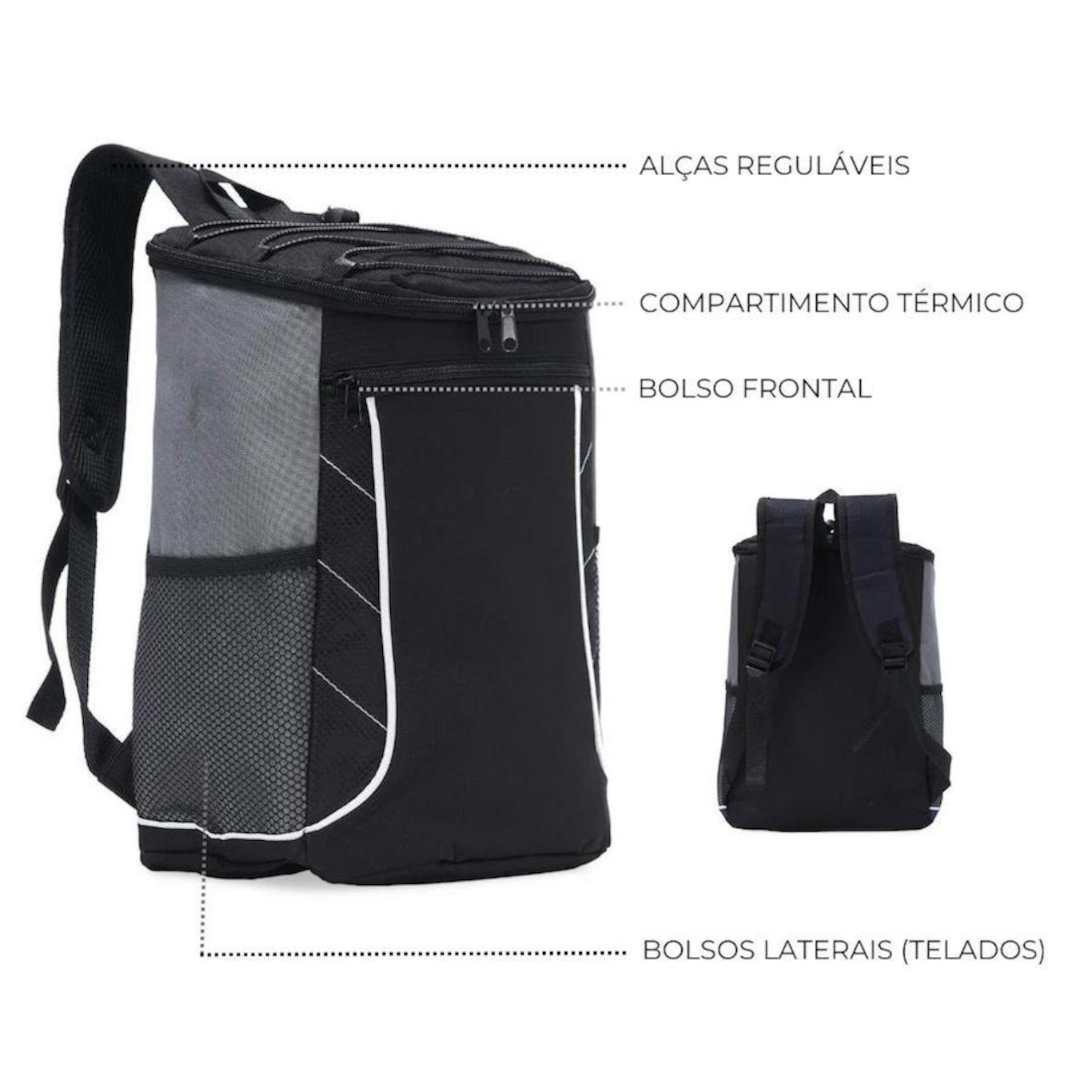 Mochila Térmica Impermeável 18 Litros Red Place Cooler Bag - Foto 4