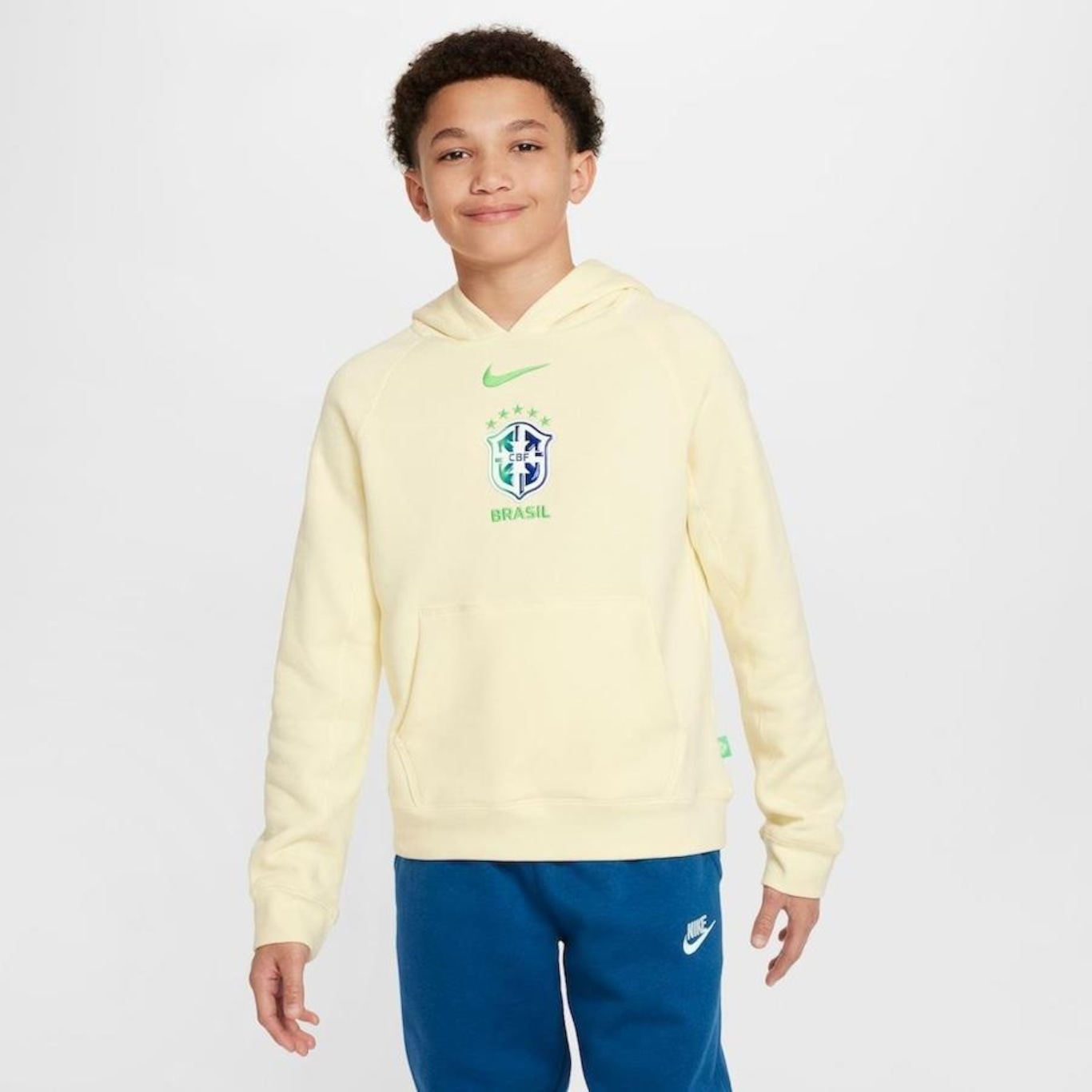 Blusão com Capuz Nike Sportswear Brasil - Infantil - Foto 1