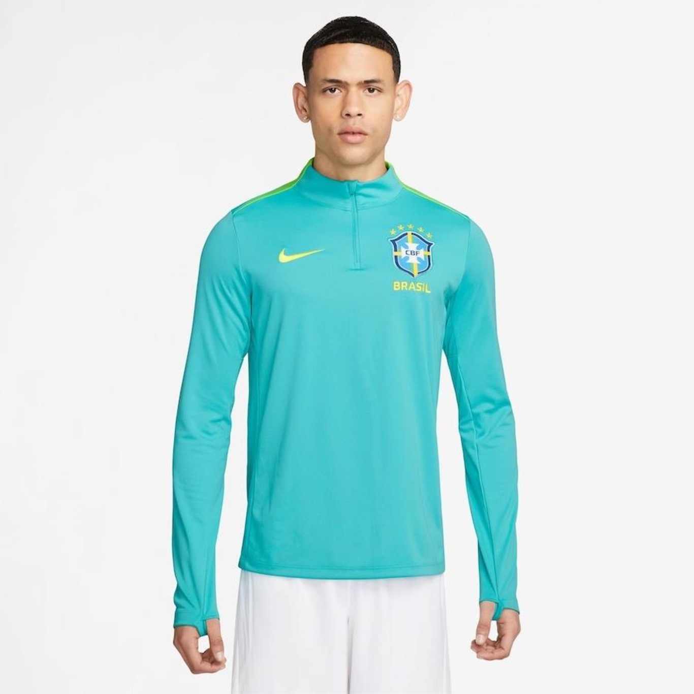 Camiseta Nike Manga Longa Brasil Dri-Fit Academy Pro - Masculina - Foto 1