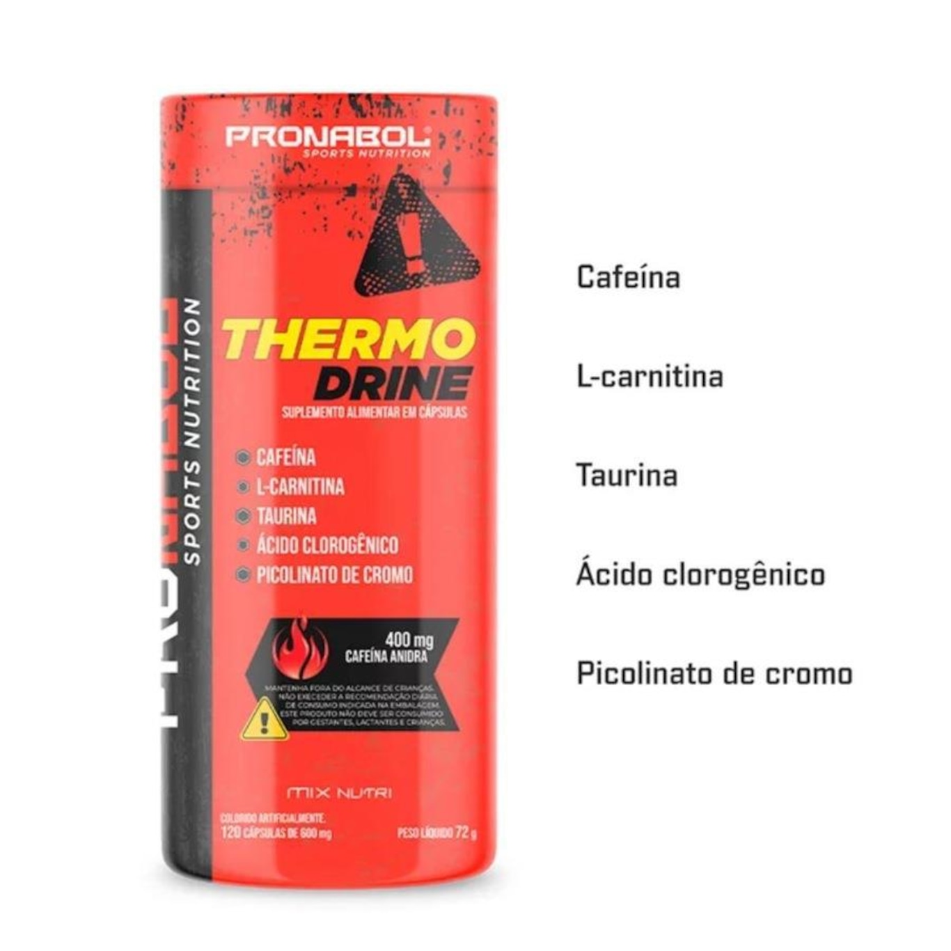 Pronabol Thermo Drine Sports Nutrition - 120 Cápsulas - Foto 2