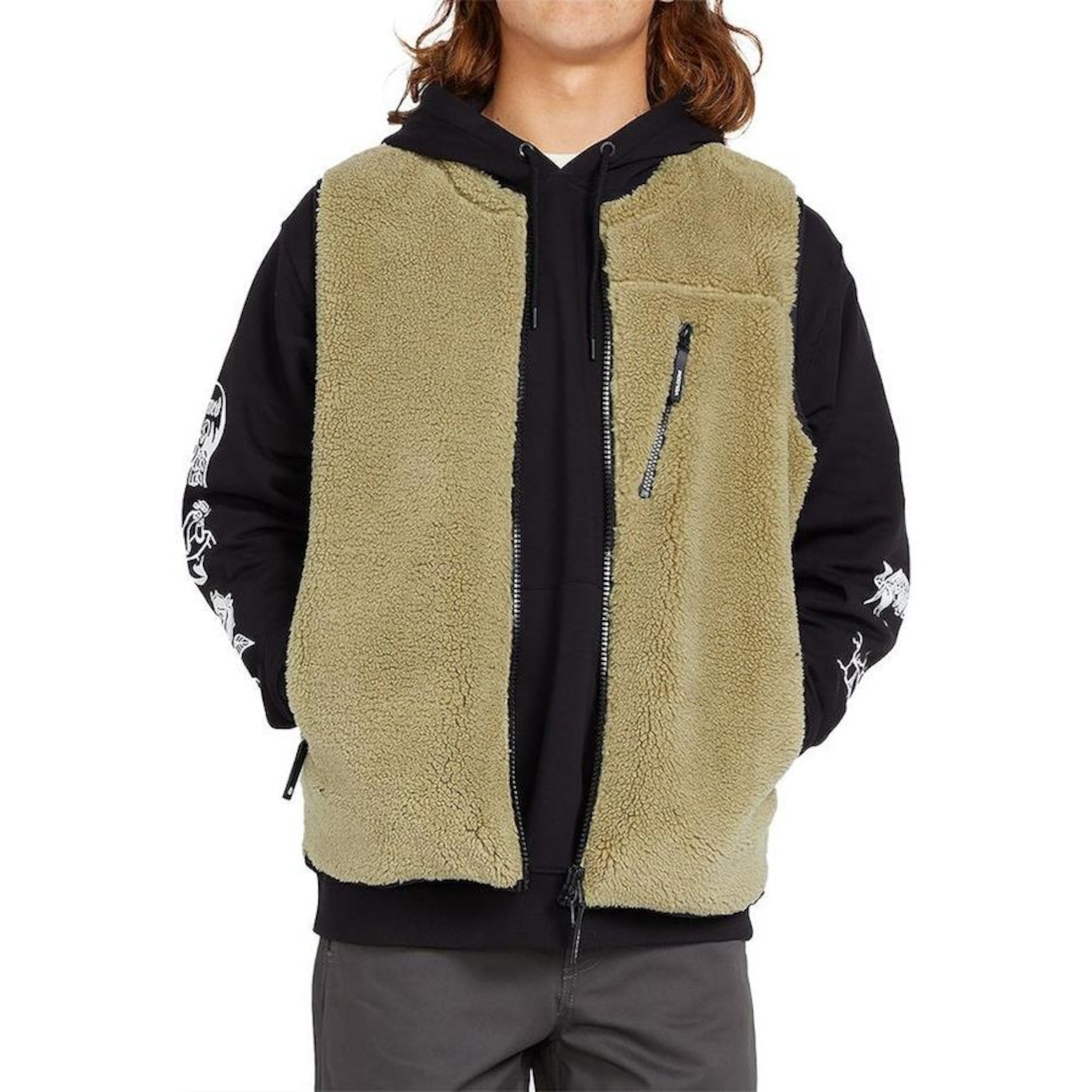 Jaqueta Volcom Colete Archstone Vest Thyme Green - Masculina - Foto 1