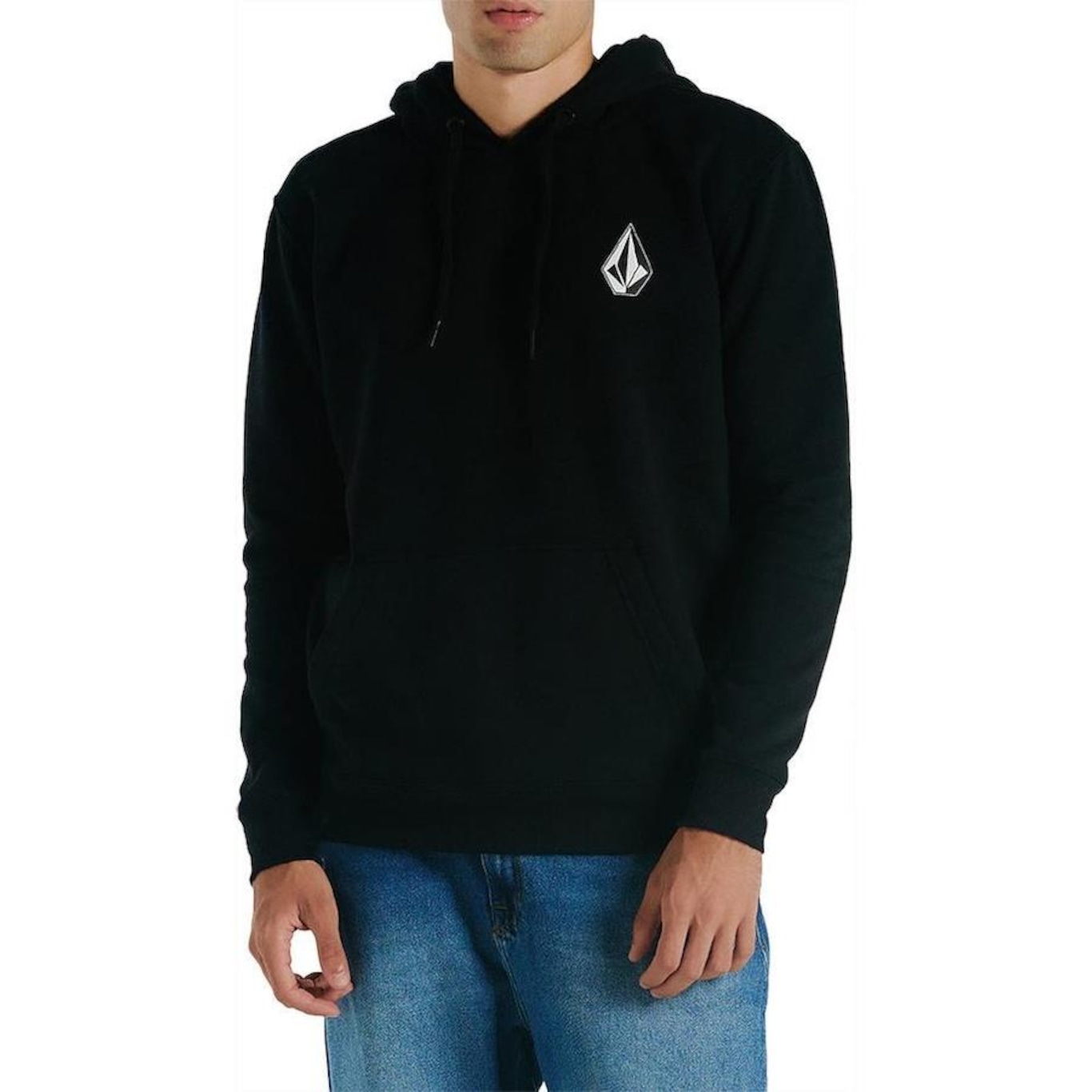 Blusão de Moletom Volcom Canguru Iconic Stone - Masculino - Foto 1