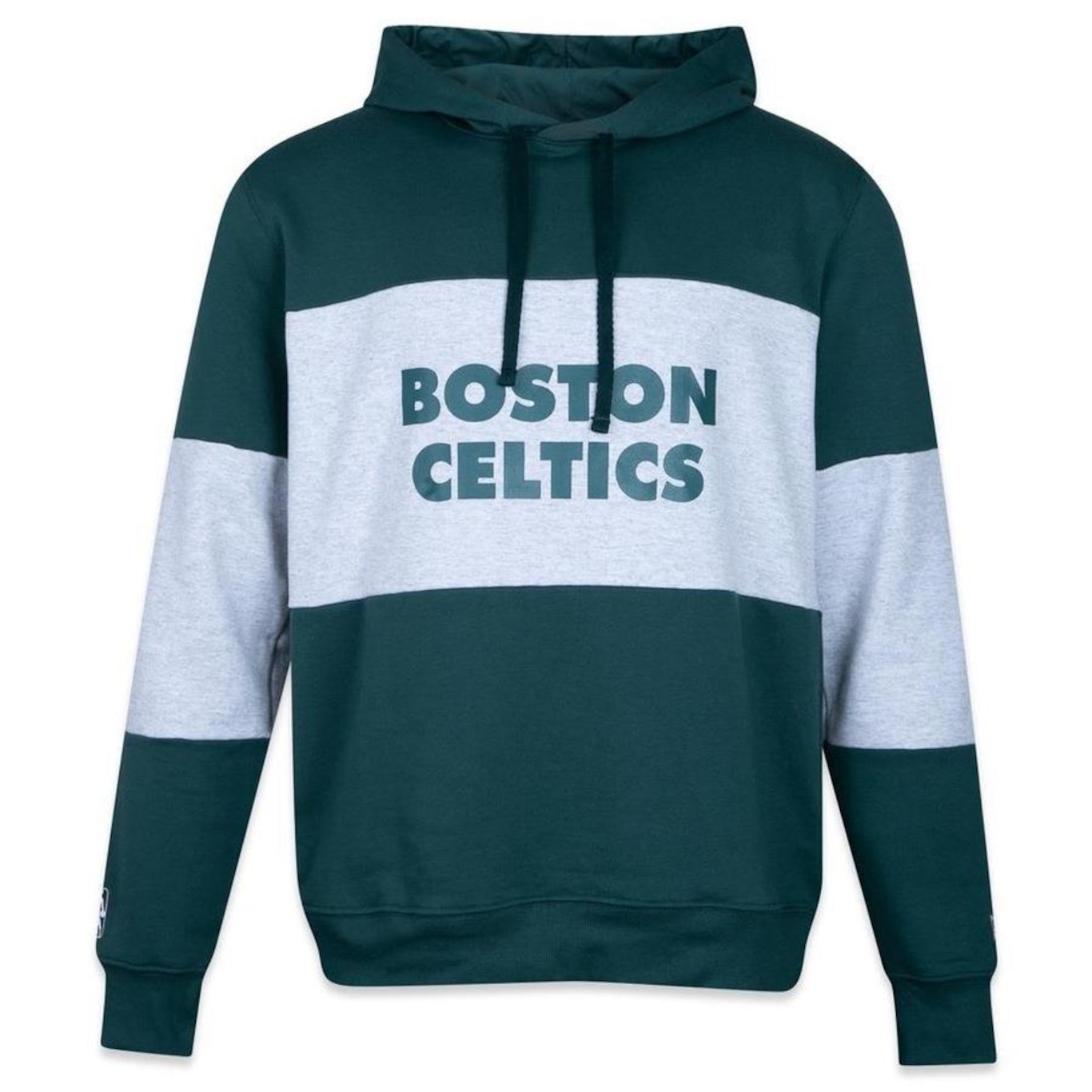 Blusão de Moletom com Capuz New Era Canguru Fechado Boston Celtics All Classic - Masculino - Foto 1