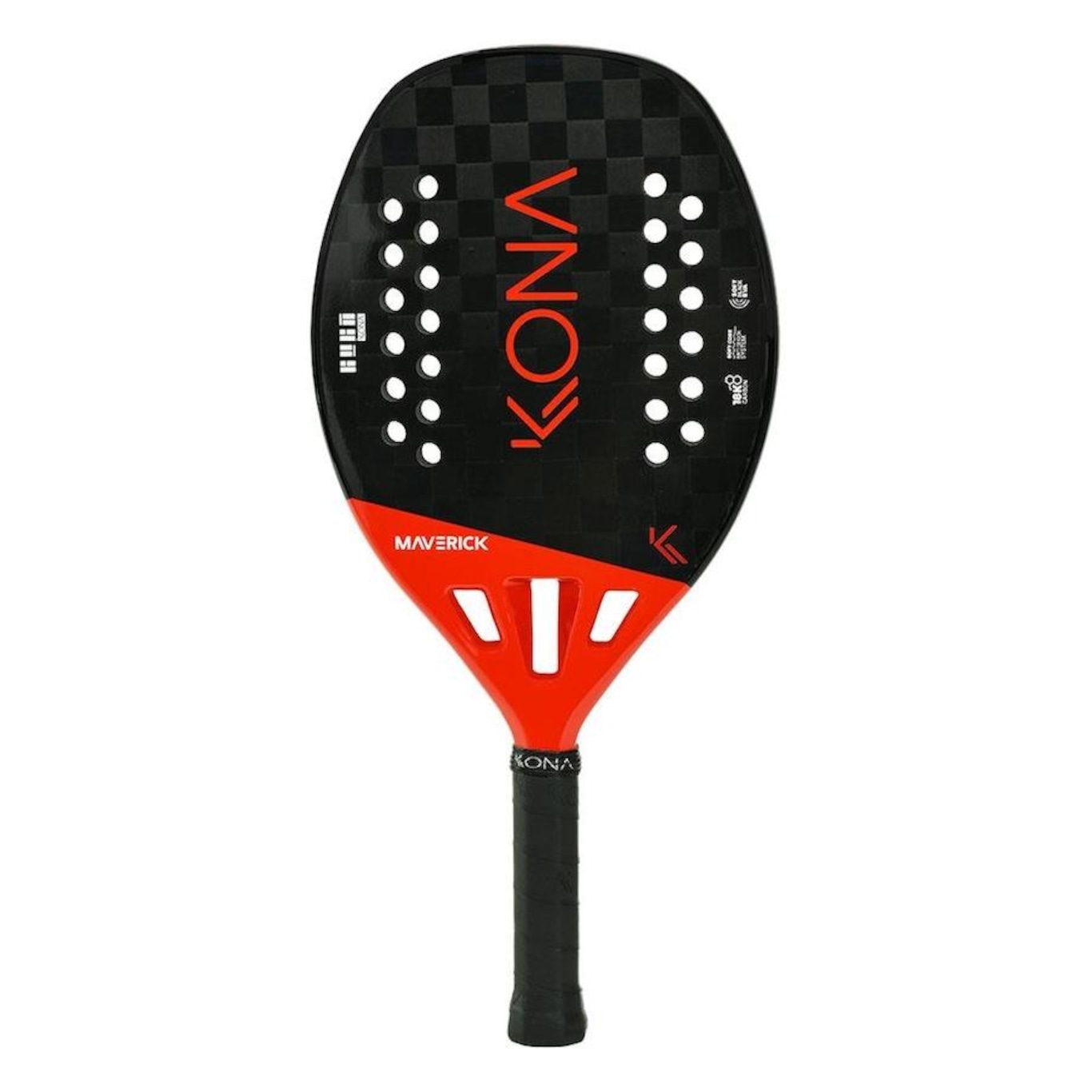 Raquete de Beach Tennis Kona Maverick Red 2024 Carbono 18K - Foto 1