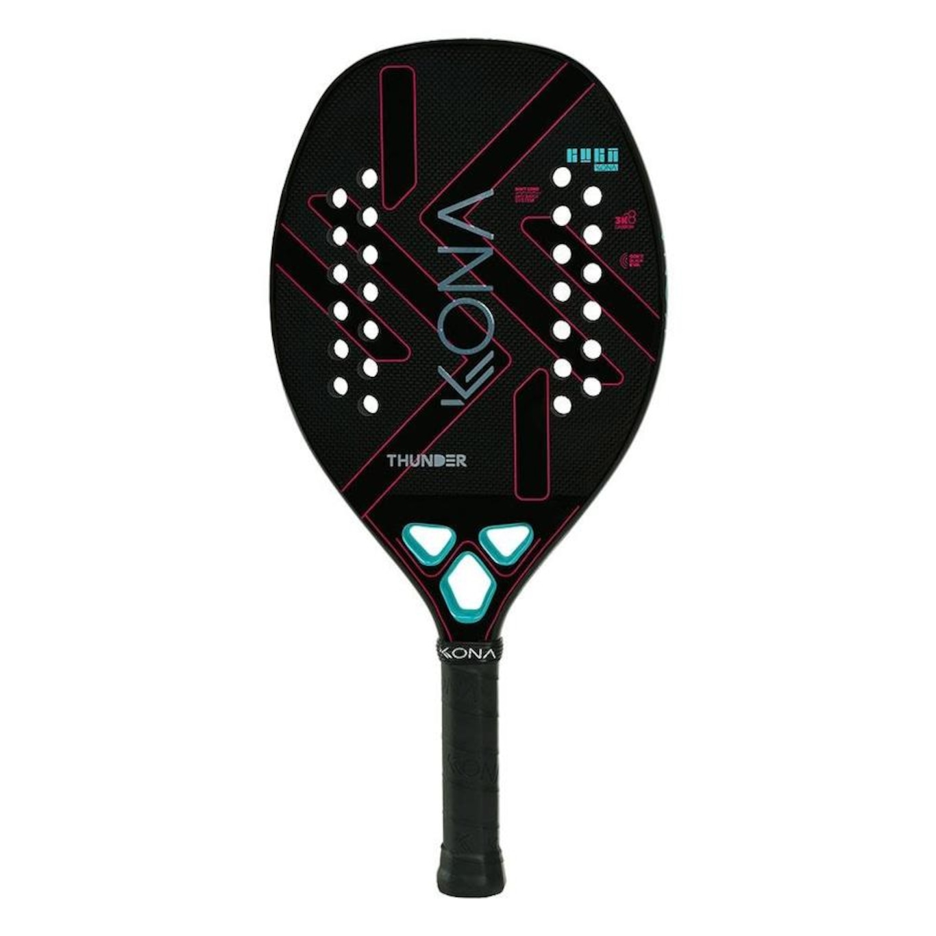 Raquete de Beach Tennis Kona Thunder Black 2024 Carbono 3K - Foto 1