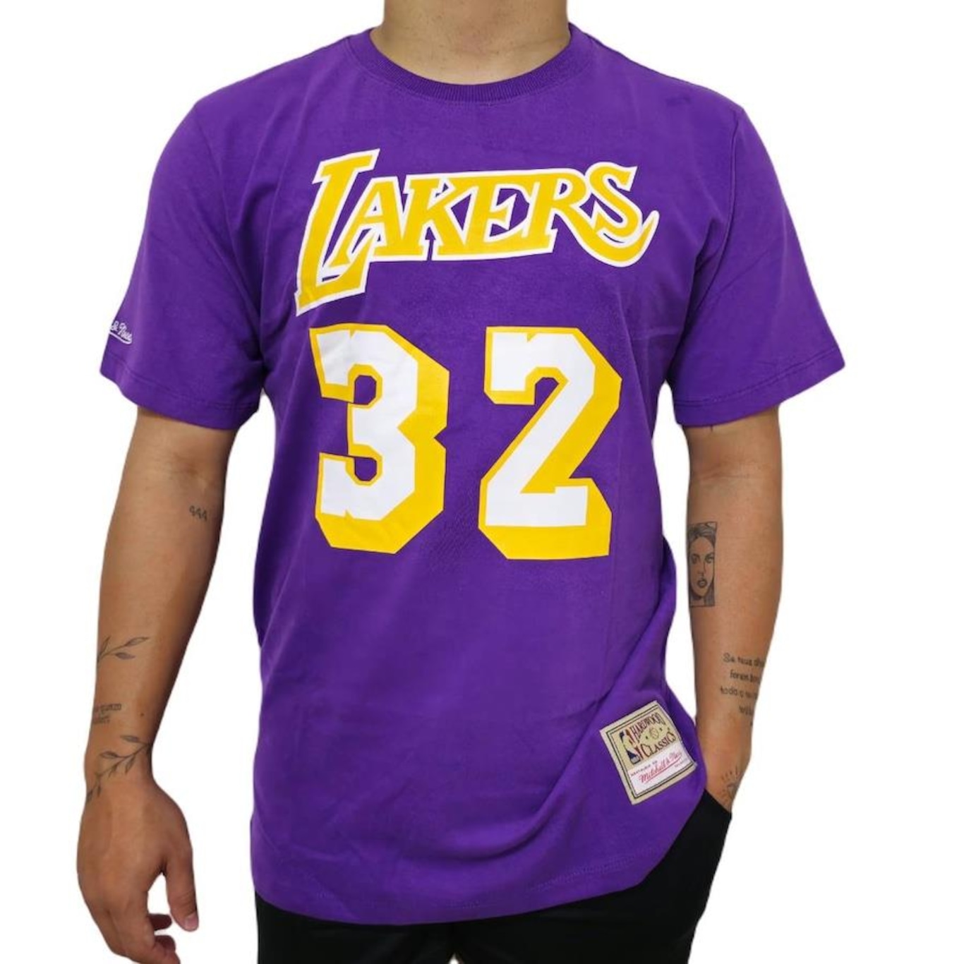 Camiseta NBA Lakers Magic Johnson Mitchell & Ness - Masculina - Foto 3