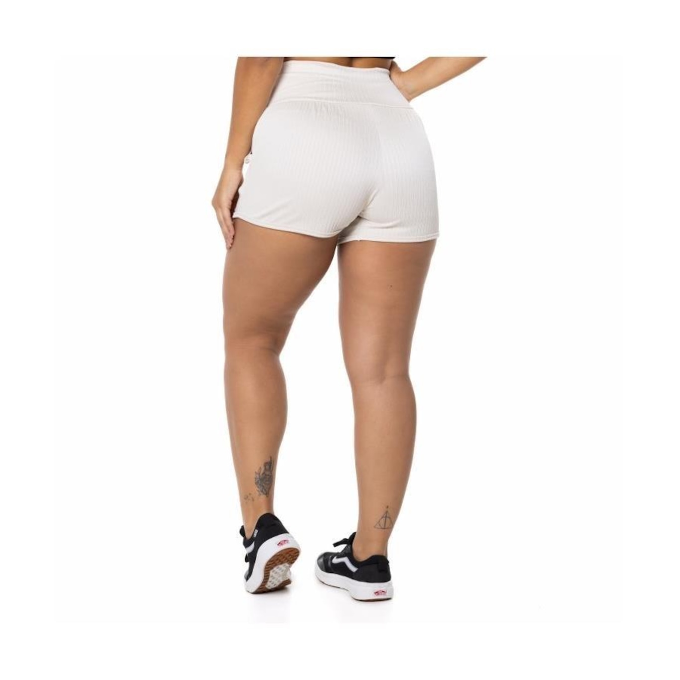 Shorts Orbis Fitness Poliamida Cirrê Cós Alto - Feminino - Foto 4