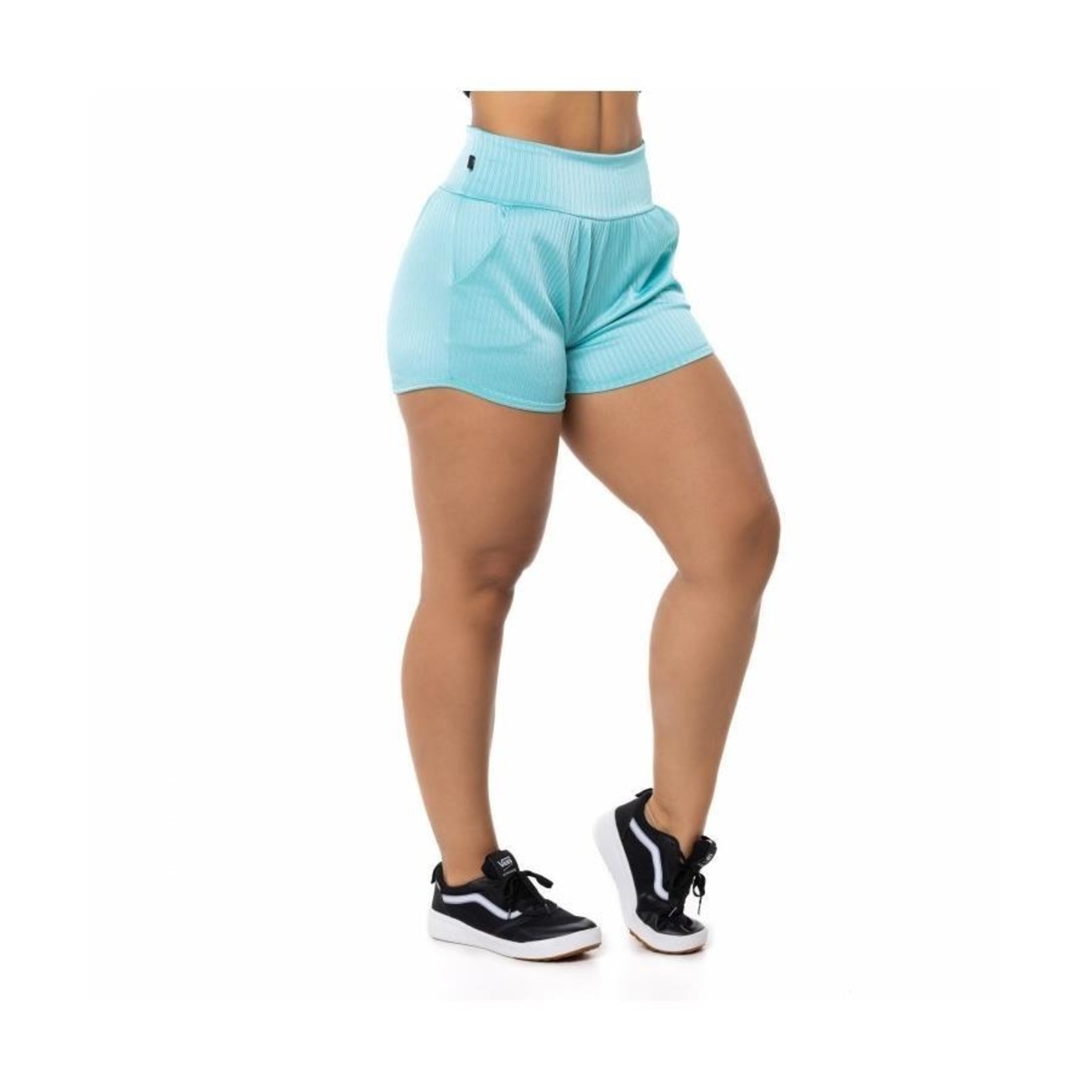 Shorts Orbis Fitness Poliamida Cirrê Cós Alto - Feminino - Foto 2