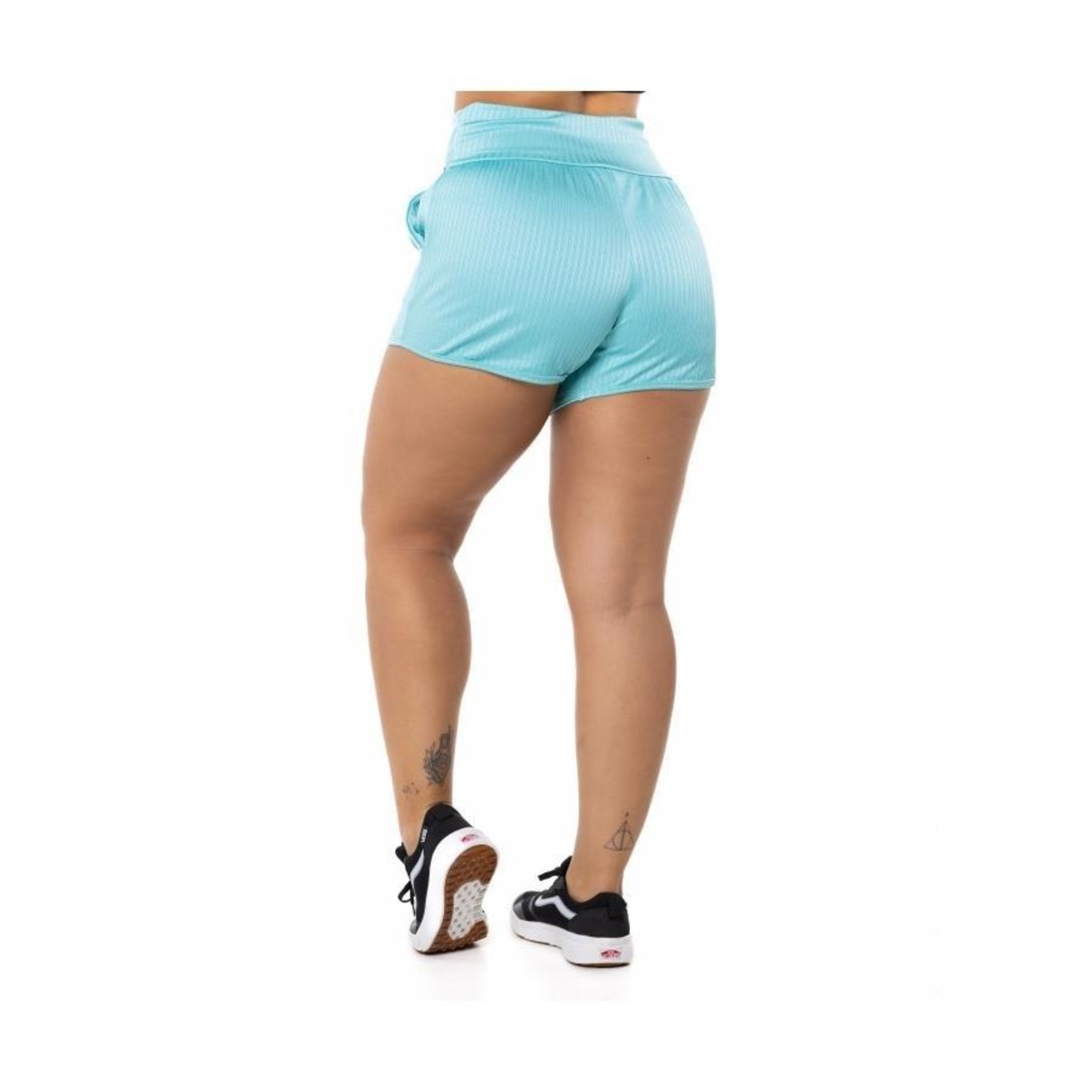 Shorts Orbis Fitness Poliamida Cirrê Cós Alto - Feminino - Foto 4