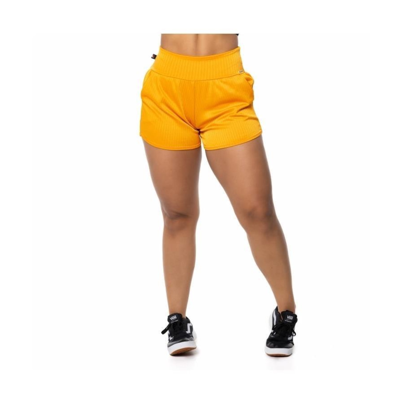 Shorts Orbis Fitness Poliamida Cirrê Cós Alto - Feminino - Foto 2