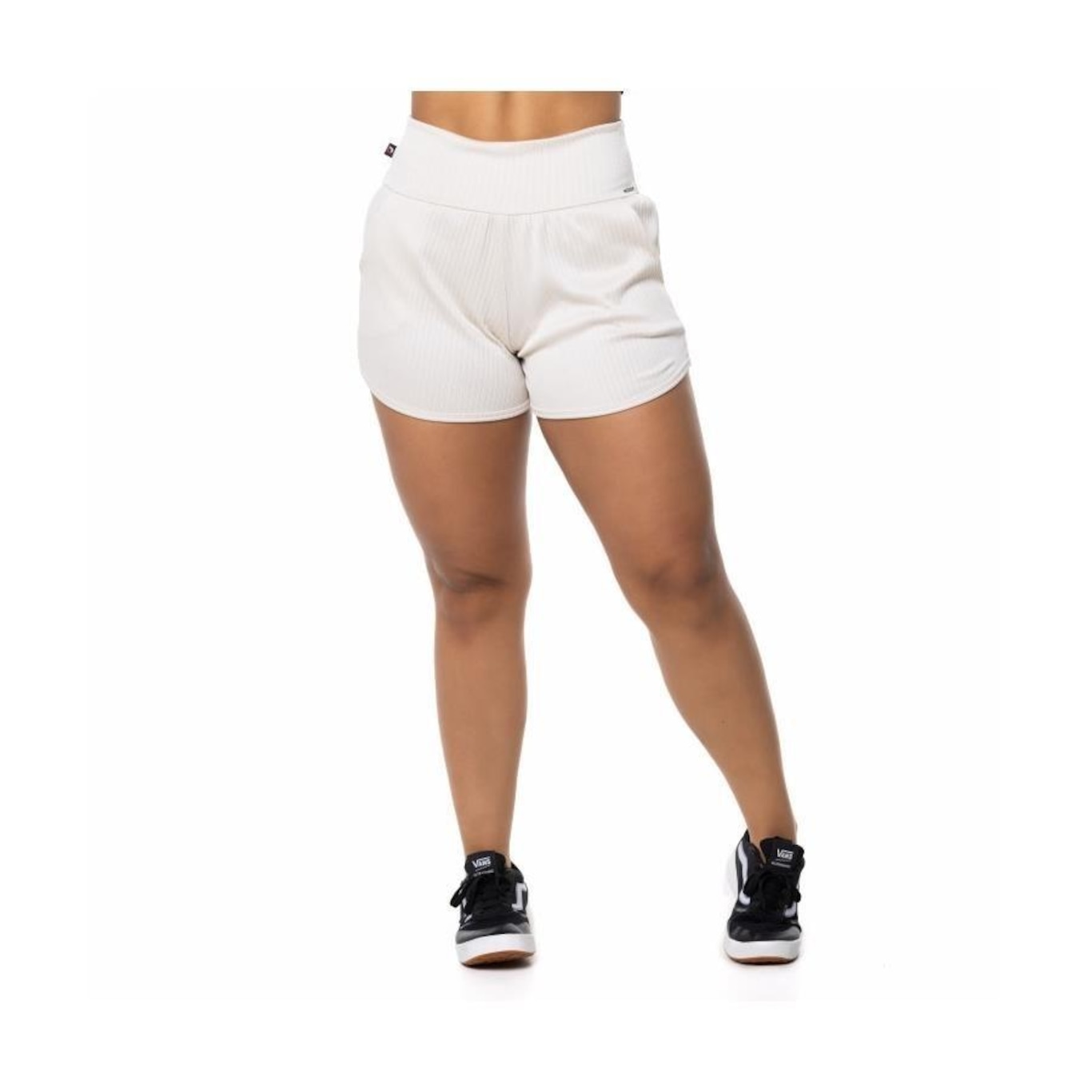 Shorts Orbis Fitness Poliamida Cirrê Cós Alto - Feminino - Foto 2