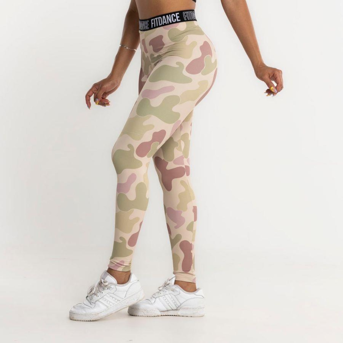 Calça Legging FitDance Elastico Camuflado - Feminina - Foto 2