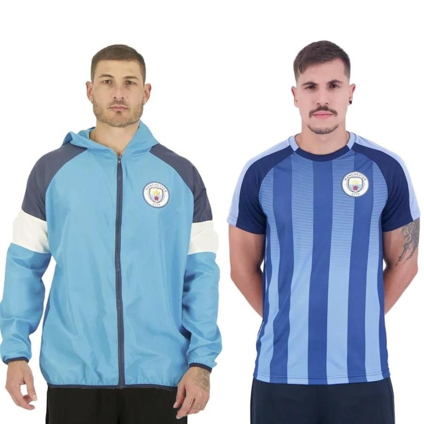 Kit Jaqueta + Camisa Manchester City Kappa - Masculina - Foto 1