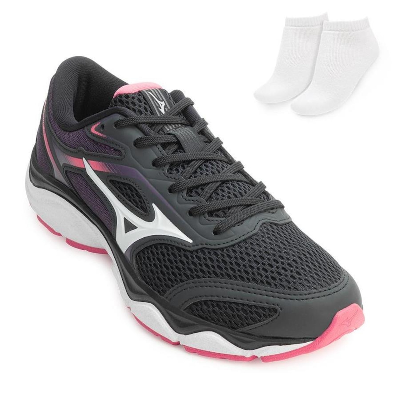 Tênis Mizuno Wave Hawk 5 + Meia - Feminino - Foto 1