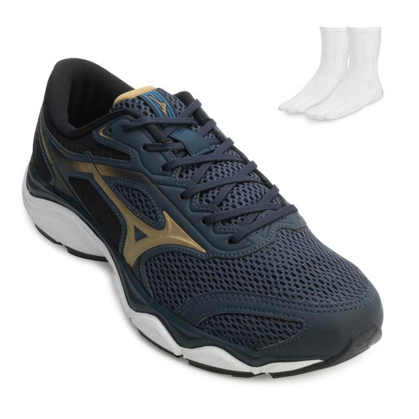 Tênis Mizuno Wave Hawk 5 + Meia - Masculino - Foto 1