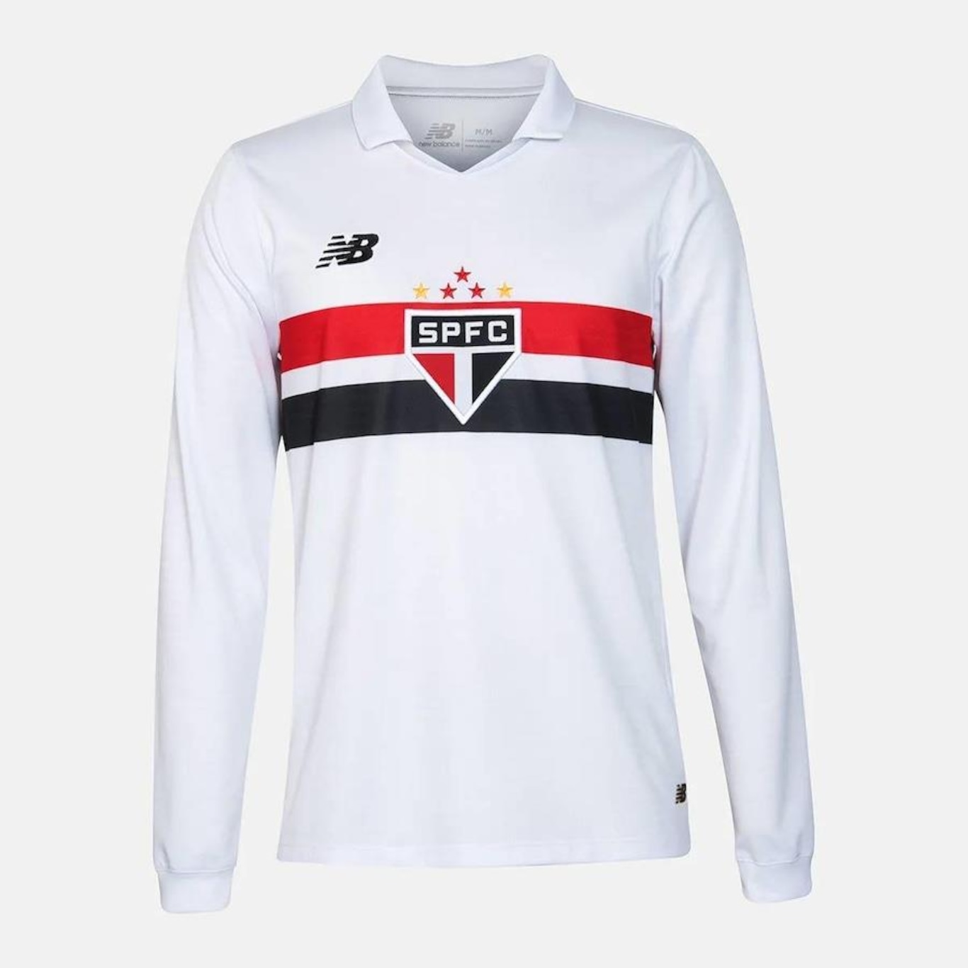 Camisa 1 do São Paulo Manga Longa 2024 New Balance - Masculina - Foto 1