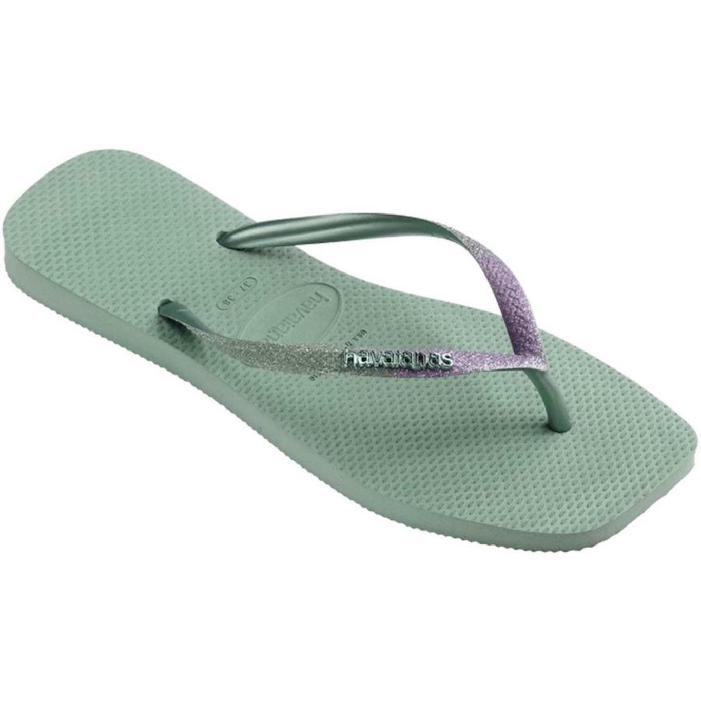 Chinelo Havaianas Slim Square Glitter - Feminino - Foto 3