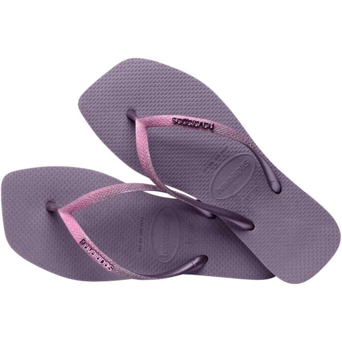 Chinelo Havaianas Slim Square Glitter - Feminino - Foto 2