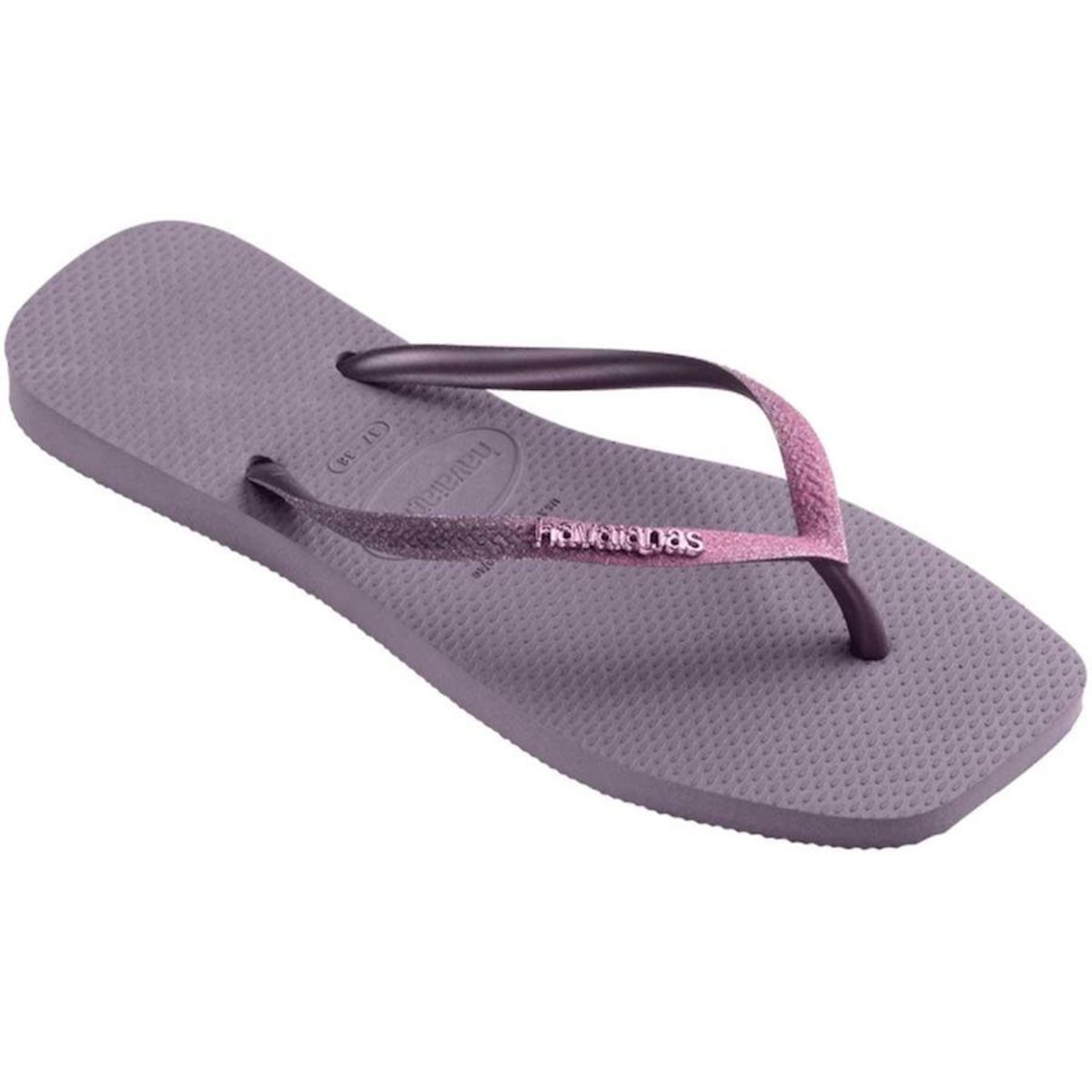 Chinelo Havaianas Slim Square Glitter - Feminino - Foto 3