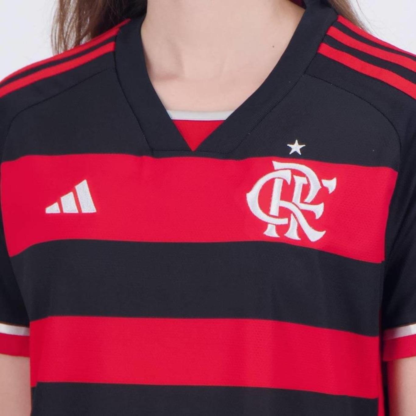 Camisa 1 do Flamengo 2024 Patch Libertadores adidas - Feminina - Foto 5