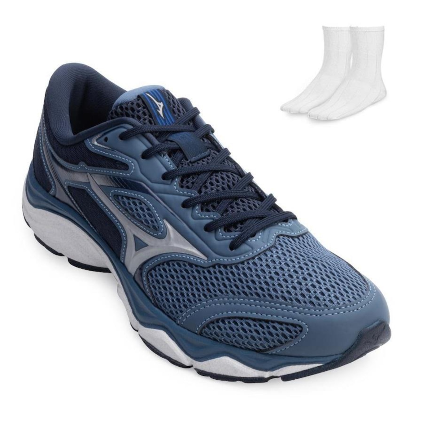 Tênis Mizuno Wave Hawk 5 + Meia - Masculino - Foto 1