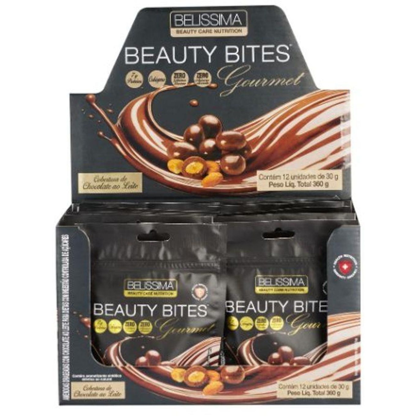 Beauty Bites Belíssima - Chocolate ao Leite - 30g - Foto 2