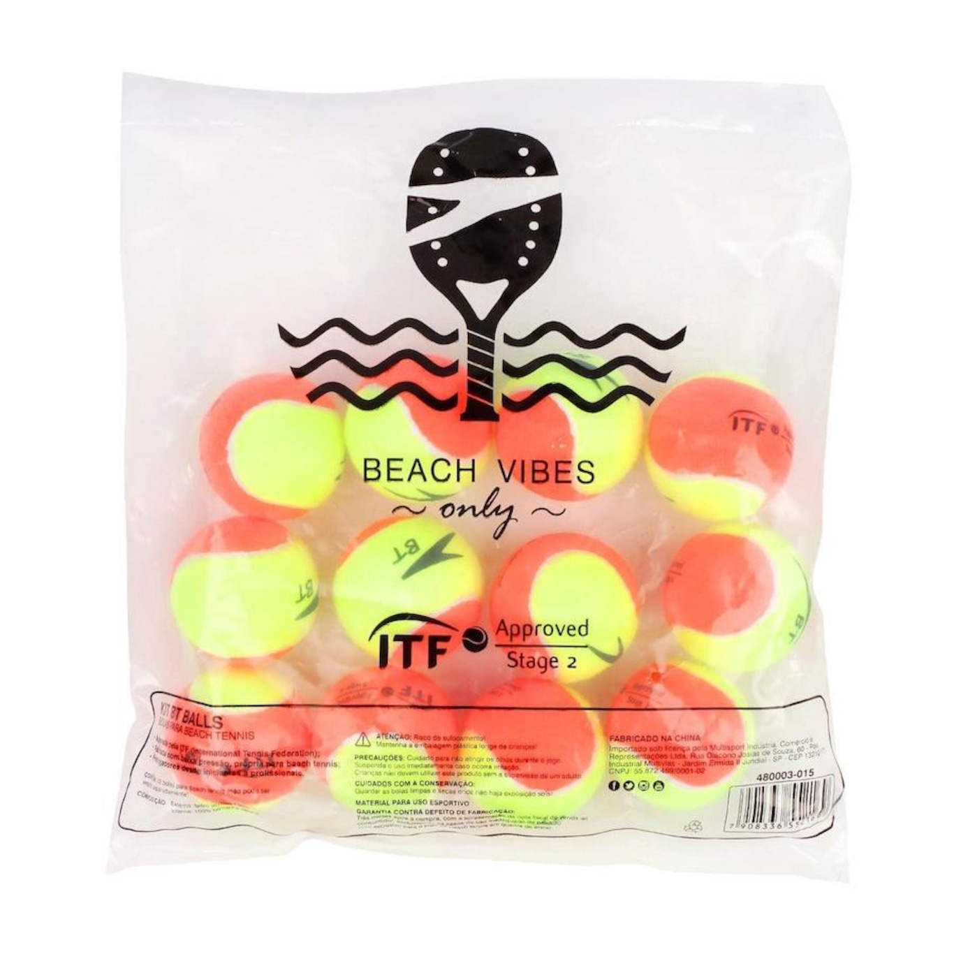 Kit com 12 Bolas de Beach Tennis Speedo BT Speed - Foto 4