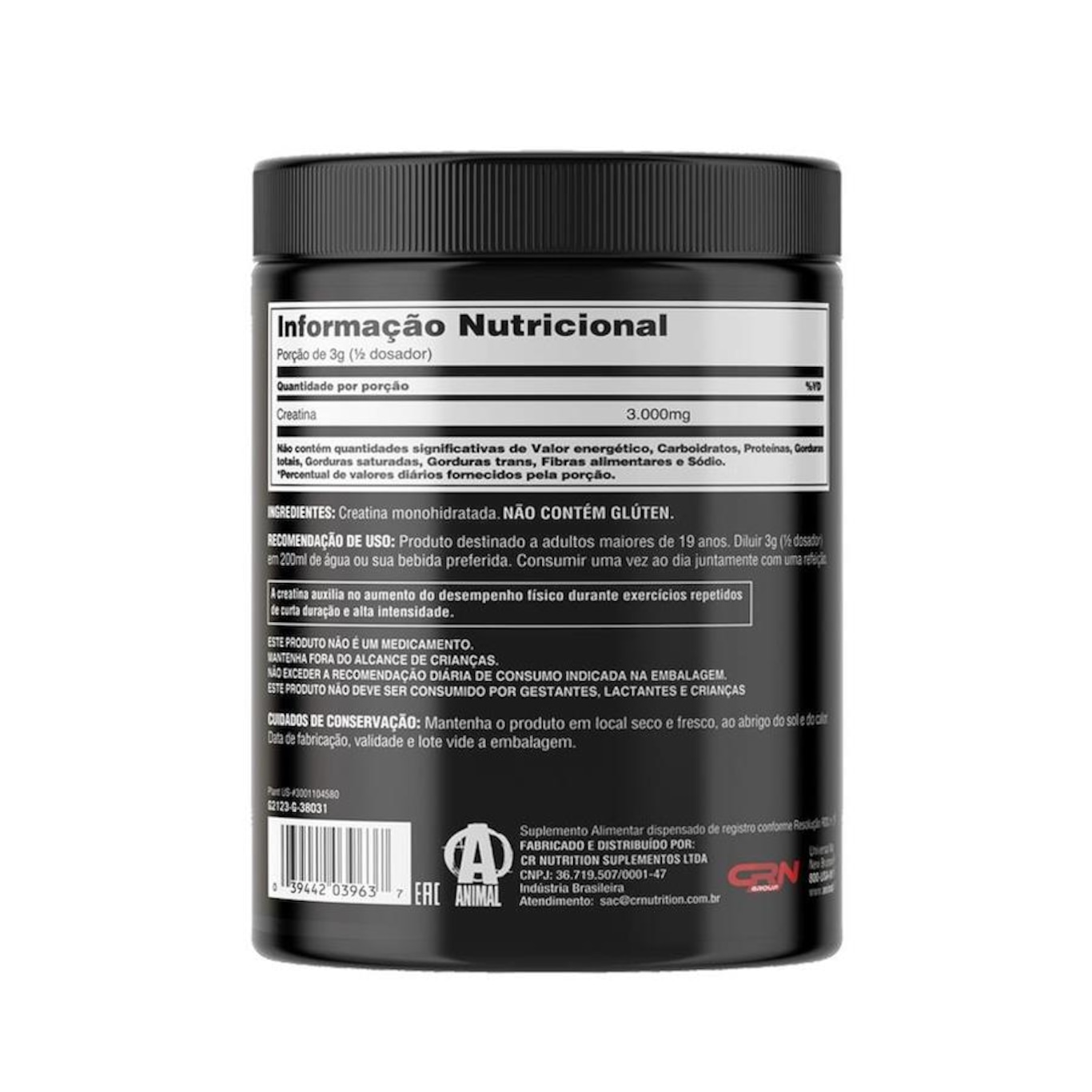 Creatina 200G 100% Pura Animal Monohidratada 3G Universal Nutrition - Foto 2