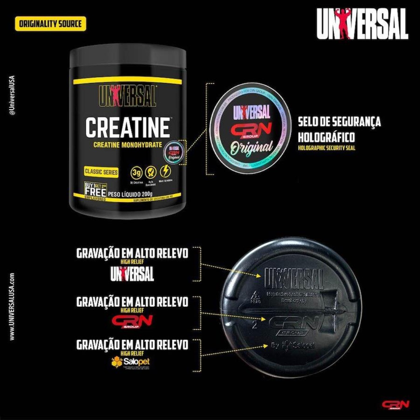 Creatina Monohidratada 300G - Universal Nutrition - Foto 3